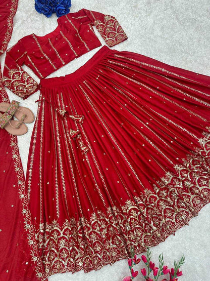 Chinon Silk Kesh148 041 Lehengas  Traditional Silk Embroiderd Lehengas