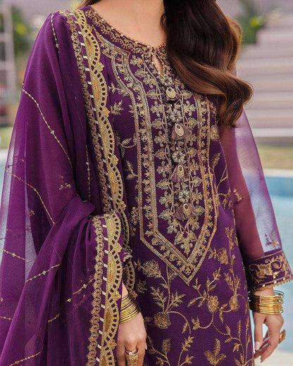 Chinon Silk Kesh149 1230 Suits & Dresses  Embroidery Palazzo Ladies Silk Zari Work Suits