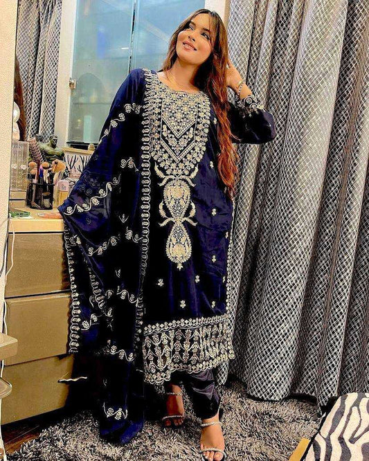 Chinon Silk Kesh149 1246 Suits & Dresses  Pakistani Embroidery Palazzo Ladies Silk Zari Work Suits