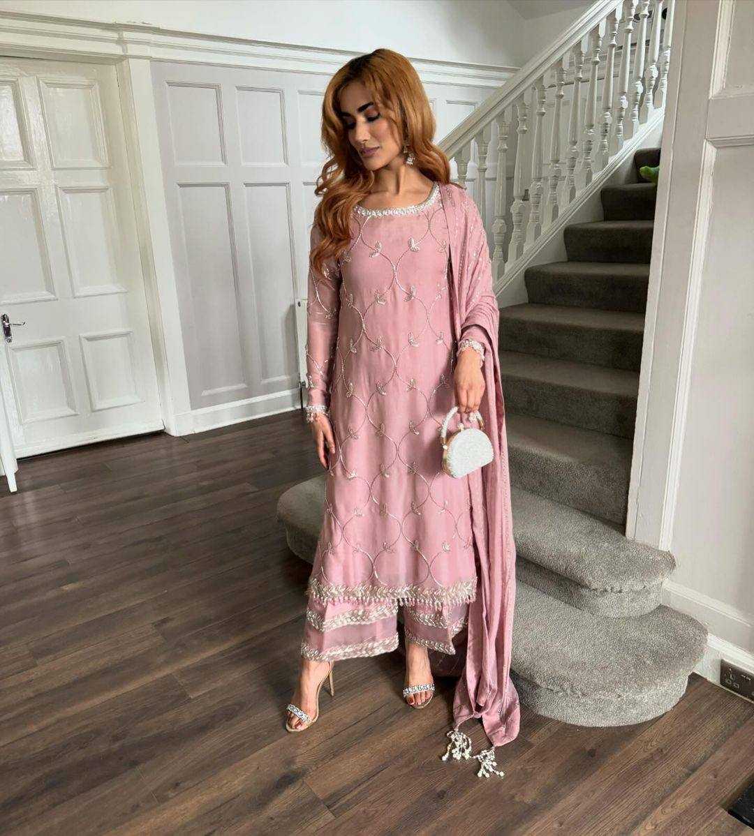 Chinon Silk Kesh157 1630 Suits & Dresses Islamic Clothing  Pakistani Embroidery Ladies Silk Suits