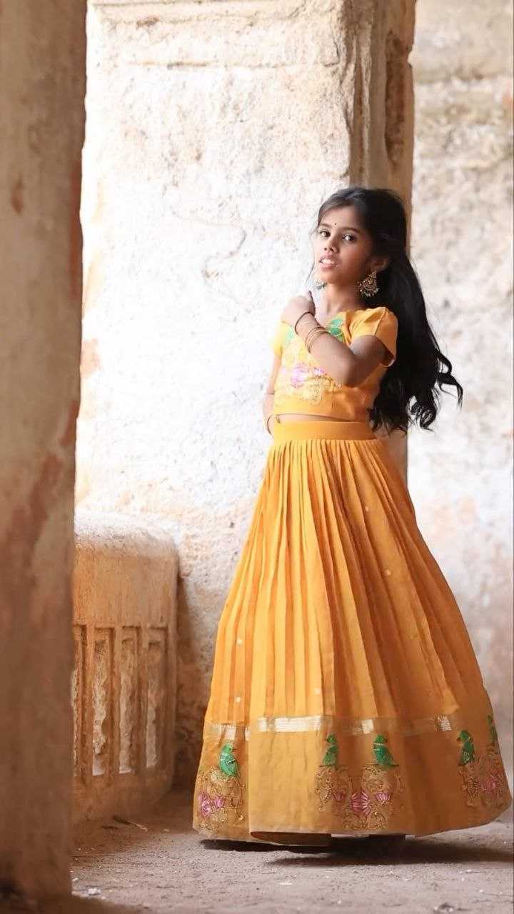 Chinon Silk Kesh168 Mnt07 Kids Wear  Kids Lehenga Kids Ethnic Wear Kids Traditional Outfits Kids Lehenga Choli Kids Festive Wear