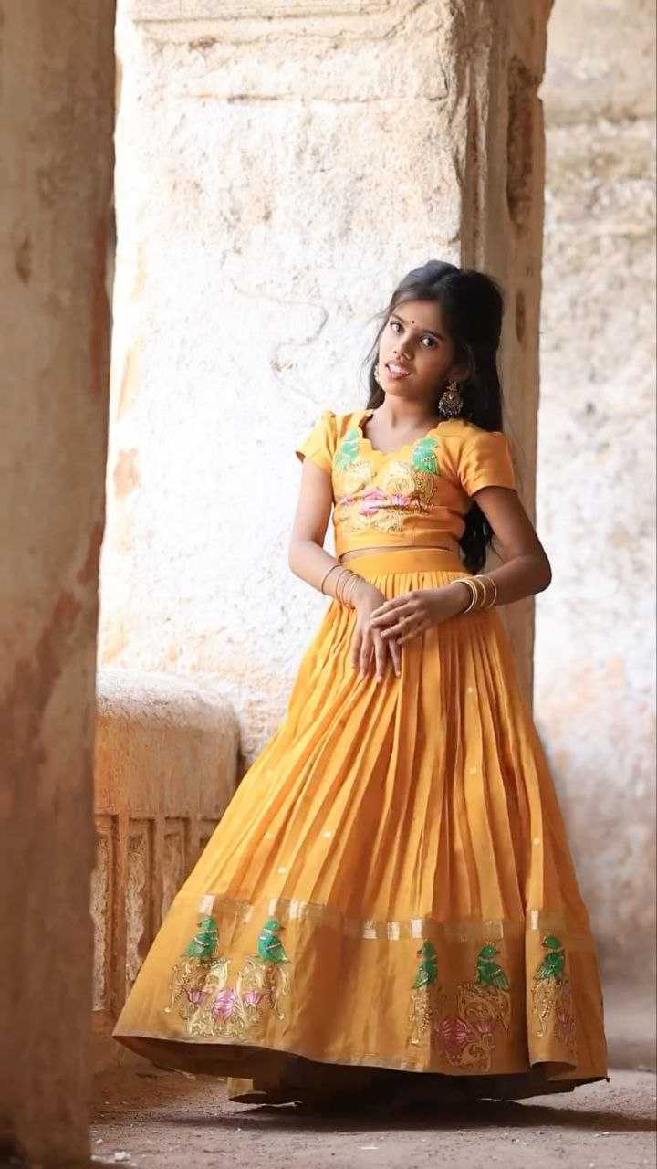 Chinon Silk Kesh168 Mnt11 Kids Wear  Kids Lehenga Kids Ethnic Wear Kids Traditional Outfits Kids Lehenga Choli