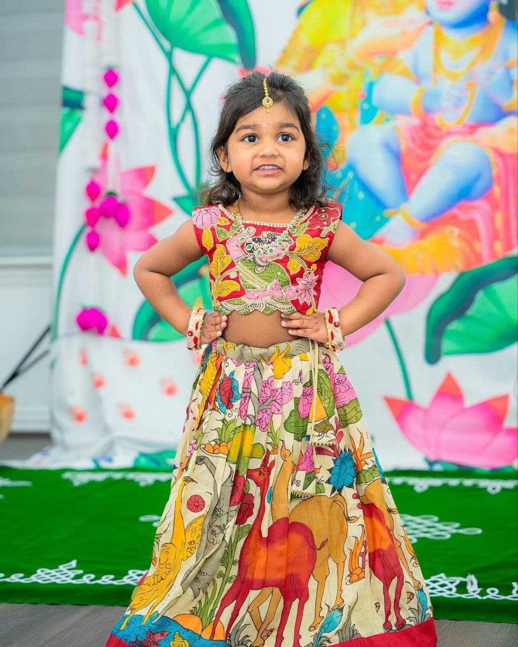 Chinon Silk Kesh168 Mnt13 Kids Wear  Kids Lehenga Kids Ethnic Wear Kids Traditional Outfits Kids Lehenga Choli