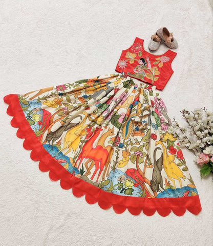 Chinon Silk Kesh168 Mnt13 Kids Wear  Kids Lehenga Kids Ethnic Wear Kids Traditional Outfits Kids Lehenga Choli