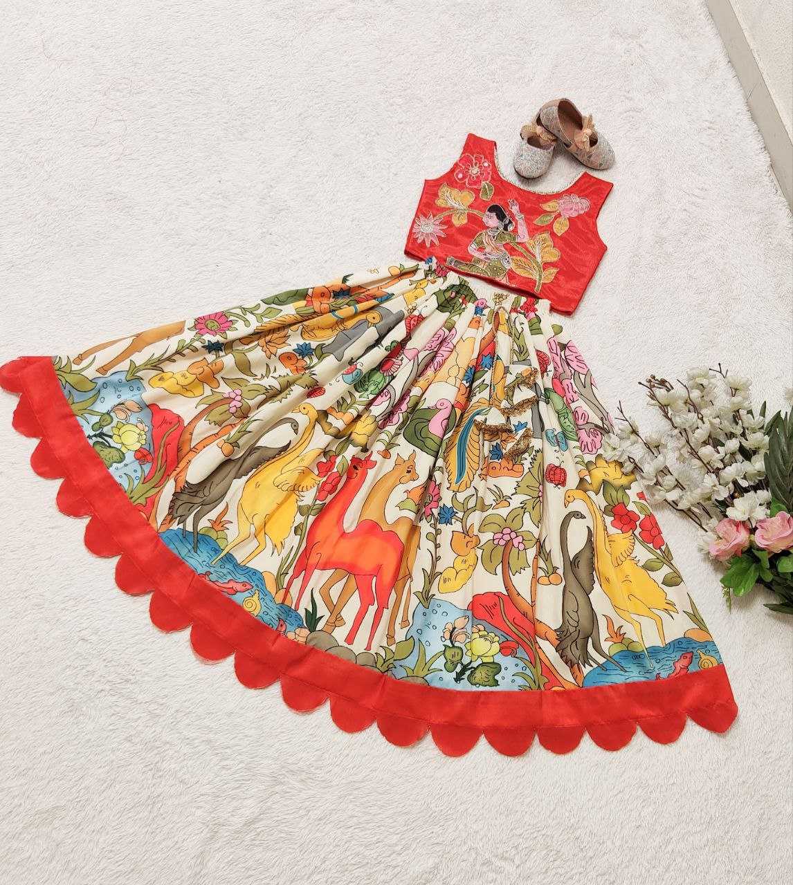 Chinon Silk Kesh168 Mnt13 Kids Wear  Kids Lehenga Kids Ethnic Wear Kids Traditional Outfits Kids Lehenga Choli