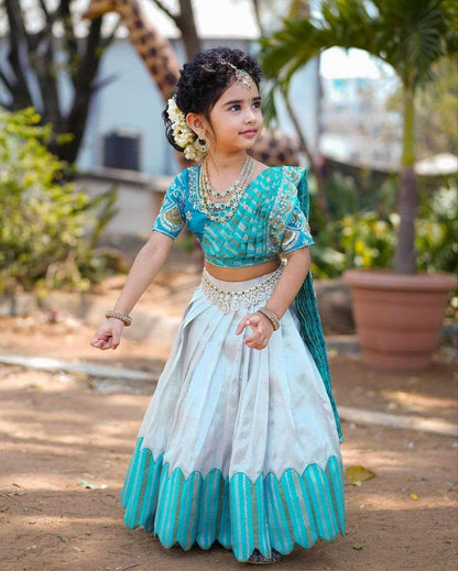 Chinon Silk Kesh168 Mnt24 Kids Weae  Kids Lehenga Kids Ethnic Wear Kids Traditional Outfits Kids Festive Wear