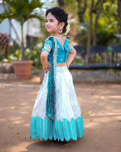 Chinon Silk Kesh168 Mnt24 Kids Weae  Kids Lehenga Kids Ethnic Wear Kids Traditional Outfits Kids Festive Wear