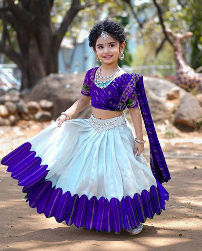 Chinon Silk Kesh168 Mnt24 Kids Weae  Kids Lehenga Kids Ethnic Wear Kids Traditional Outfits Kids Festive Wear