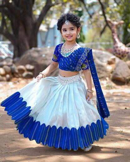 Chinon Silk Kesh168 Mnt24 Kids Weae  Kids Lehenga Kids Ethnic Wear Kids Traditional Outfits Kids Festive Wear