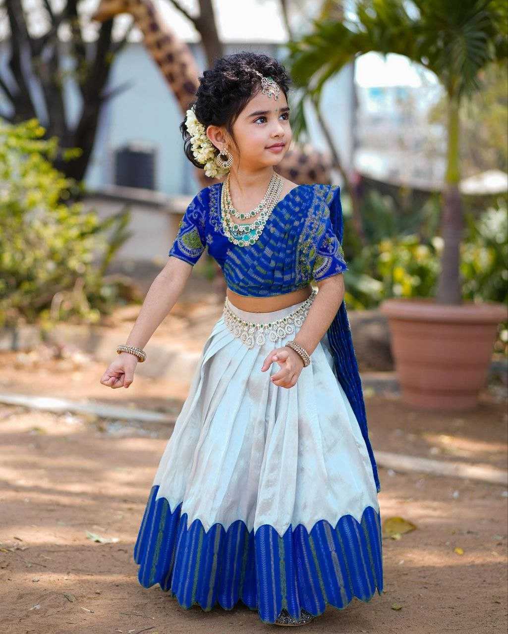 Chinon Silk Kesh168 Mnt24 Kids Weae  Kids Lehenga Kids Ethnic Wear Kids Traditional Outfits Kids Festive Wear