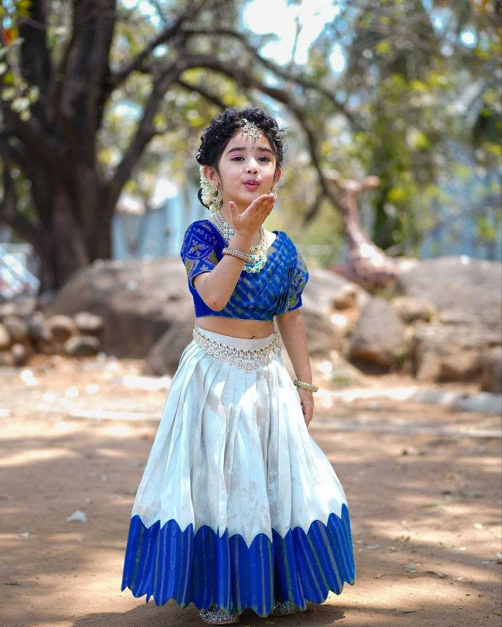 Chinon Silk Kesh168 Mnt24 Kids Weae  Kids Lehenga Kids Ethnic Wear Kids Traditional Outfits Kids Festive Wear