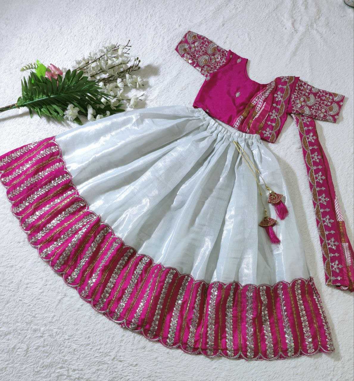 Chinon Silk Kesh168 Mnt24 Kids Weae  Kids Lehenga Kids Ethnic Wear Kids Traditional Outfits Kids Festive Wear