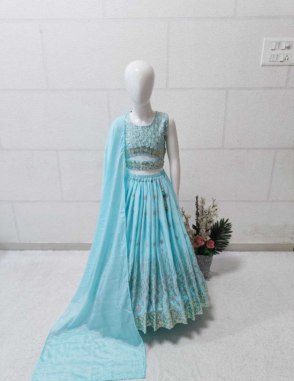 Chinon Silk Kesh168 Mnt33 Kids Wear  Kids Lehenga Kids Traditional Outfits Kids Lehenga Choli Kids Festive Wear Kids Wedding Outfits