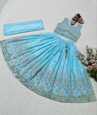 Chinon Silk Kesh168 Mnt33 Kids Wear  Kids Lehenga Kids Traditional Outfits Kids Lehenga Choli Kids Festive Wear Kids Wedding Outfits