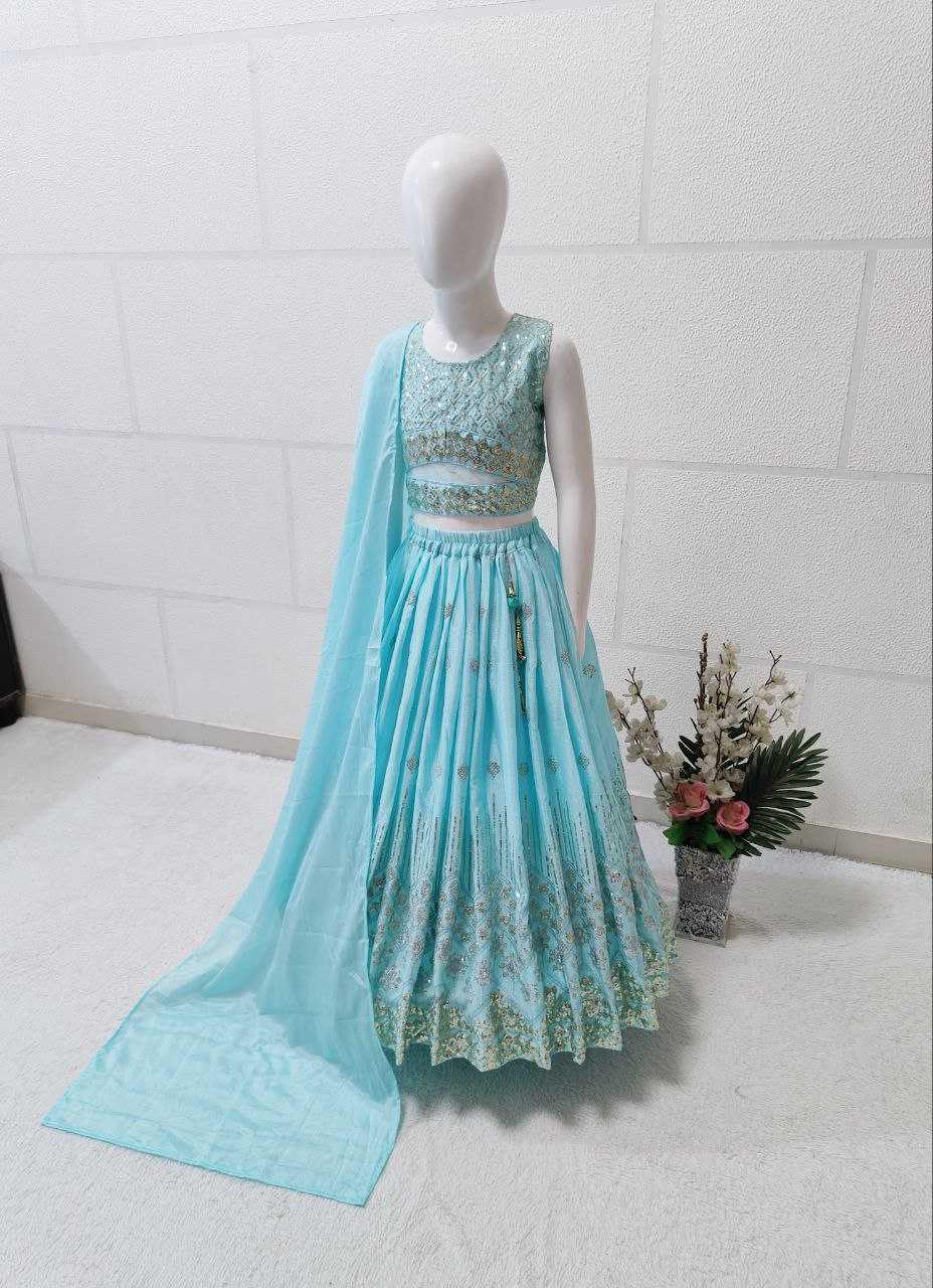 Chinon Silk Kesh168 Mnt33 Kids Wear  Kids Lehenga Kids Traditional Outfits Kids Lehenga Choli Kids Festive Wear Kids Wedding Outfits