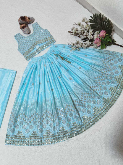 Chinon Silk Kesh168 Mnt33 Kids Wear  Kids Lehenga Kids Traditional Outfits Kids Lehenga Choli Kids Festive Wear Kids Wedding Outfits