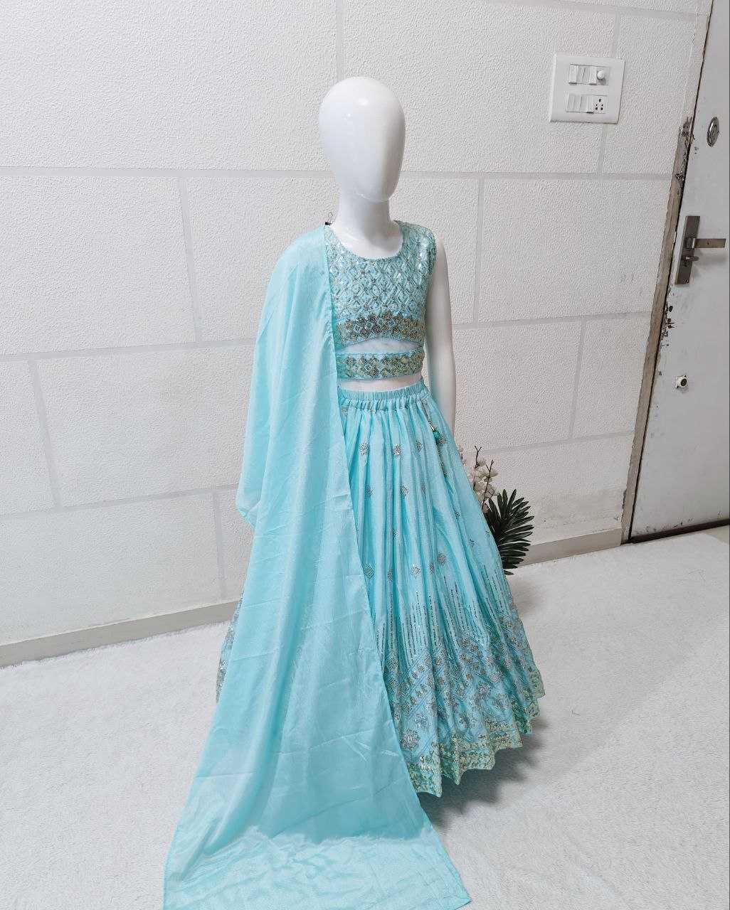 Chinon Silk Kesh168 Mnt33 Kids Wear  Kids Lehenga Kids Traditional Outfits Kids Lehenga Choli Kids Festive Wear Kids Wedding Outfits