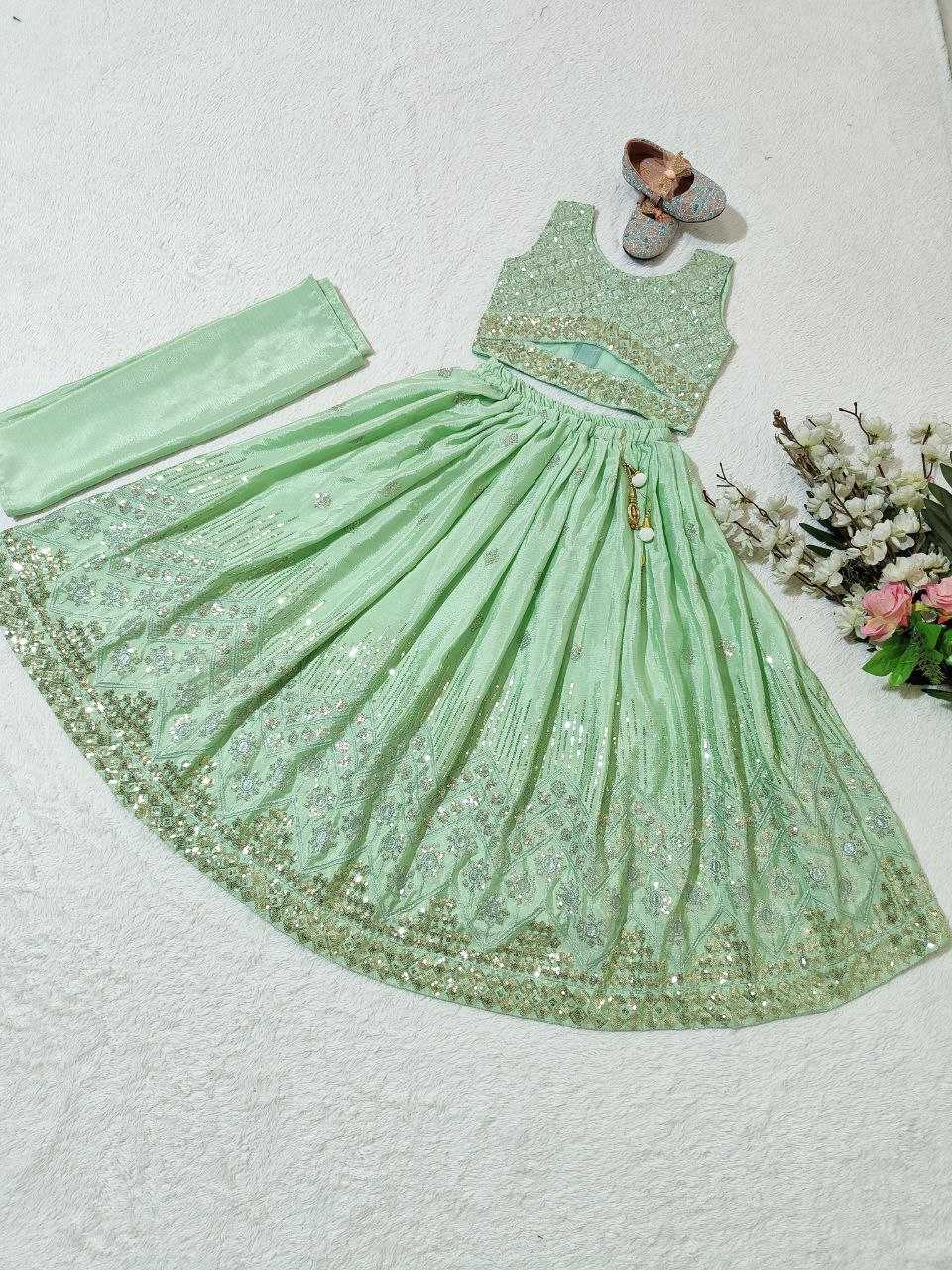 Chinon Silk Kesh168 Mnt33 Kids Wear  Kids Lehenga Kids Traditional Outfits Kids Lehenga Choli Kids Festive Wear Kids Wedding Outfits