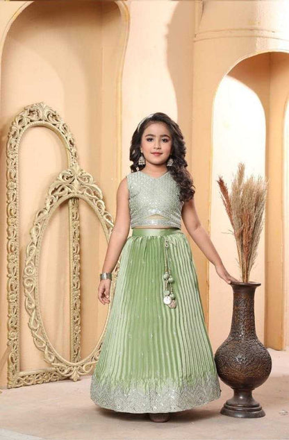 Chinon Silk Kesh168 Mnt33 Kids Wear  Kids Lehenga Kids Traditional Outfits Kids Lehenga Choli Kids Festive Wear Kids Wedding Outfits