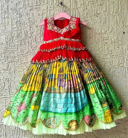 Chinon Silk Kesh168 Mnt40 Kids Wear  Kids Lehenga Kids Traditional Outfits Kids Lehenga Choli Kids Festive Wear Kids Wedding Outfits