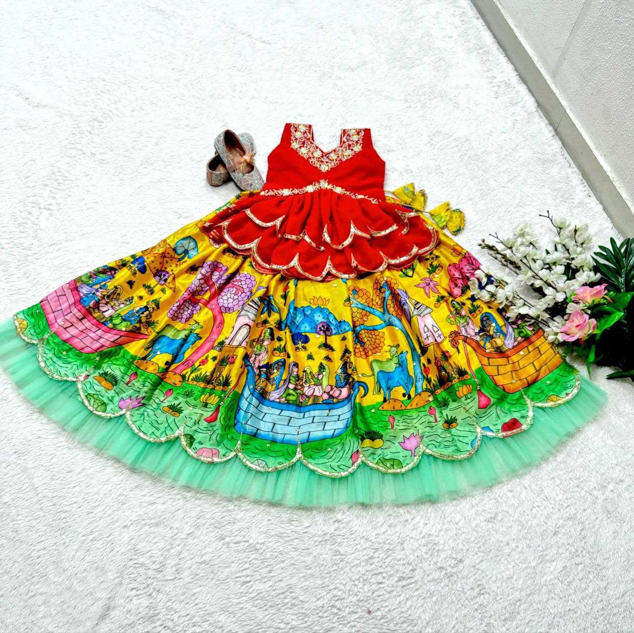 Chinon Silk Kesh168 Mnt40 Kids Wear  Kids Lehenga Kids Traditional Outfits Kids Lehenga Choli Kids Festive Wear Kids Wedding Outfits