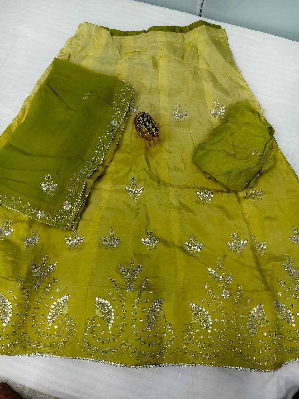 Chinon Silk Kesh179 Ahb88 Lehengas  Traditional Lehenga Silk Lehenga Rajawada Gota Patti Lehenga