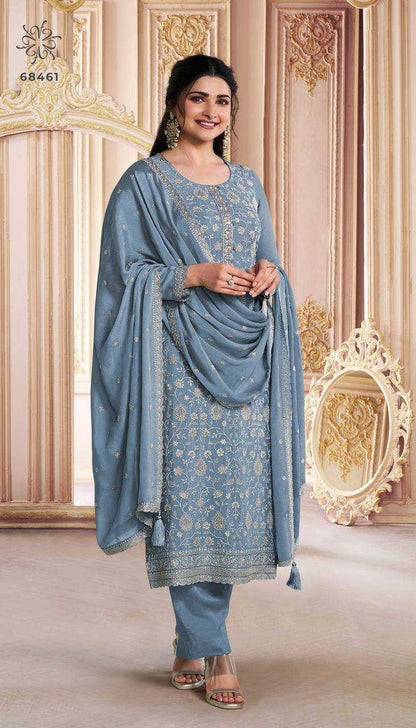 Chinon Silk Ksb 68466 Suits & Dresses  Unstitched Suits