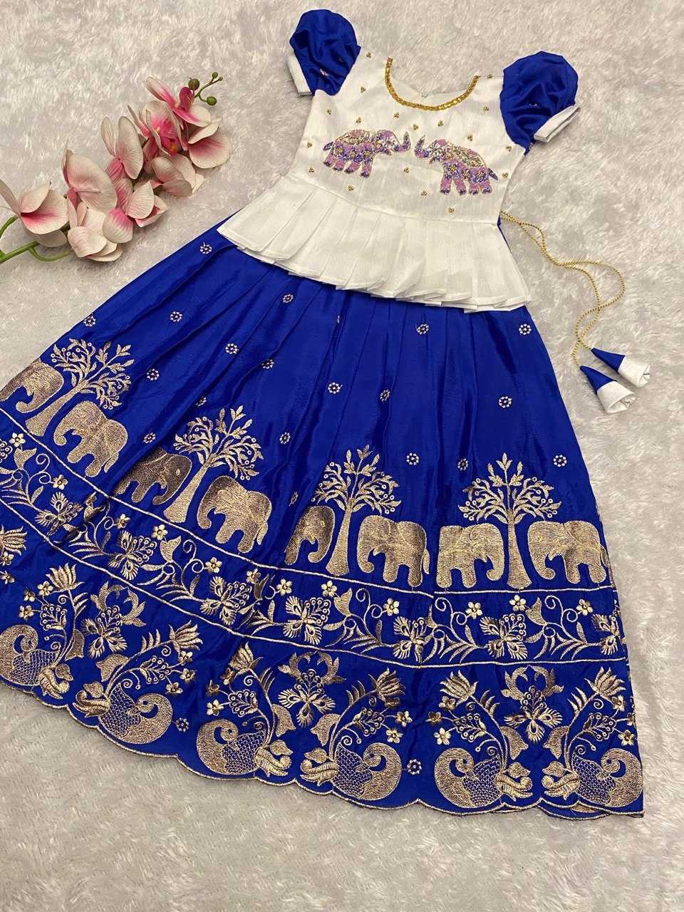 Chinon Silk Ref 7999  Kids Lehengas