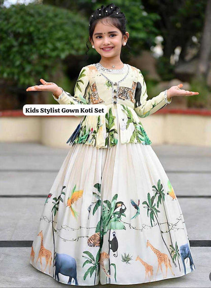 Chinon Silk Roc 183 Kids Wear  Kids Gowns