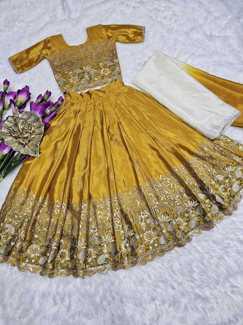 Chinon Silk Rpvr 05 Kids Wear  Fancy Kids Lehengas E