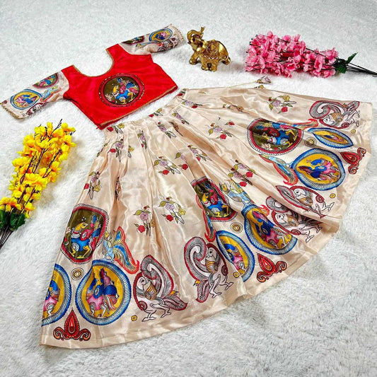 Chinon Silk Rrkt Customisation  Kids Lehengas