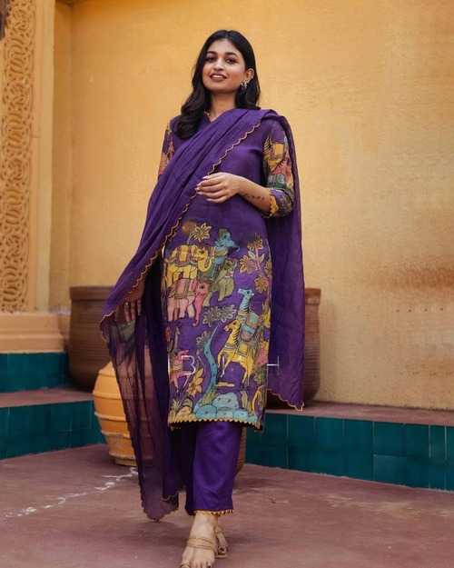 Chinon Silk Rrkt Give Suits & Dresses  Ladies Dresses Printed Suits