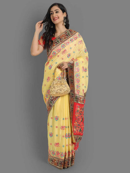 Chinon Silk Rsc Panetar-106 Silk Sarees  Heavy Silk Soft Silk Patola Sarees E