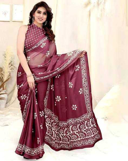 Chinon Silk Rvl 26 Sarees  Printed Ladies Batik Sarees