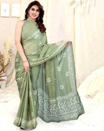 Chinon Silk Rvl 26 Sarees  Printed Ladies Batik Sarees