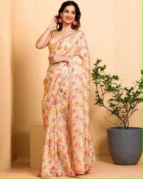 Chinon Silk Rvt 604 Sarees  Printed Ladies Fancy Sarees