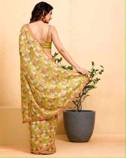 Chinon Silk Rvt 604 Sarees  Printed Ladies Fancy Sarees