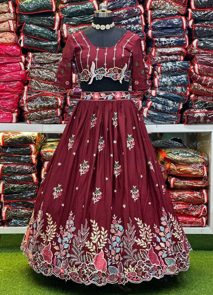 Chinon Silk Vdd 5002 Lehengas  Traditional Fancy Lehengas E