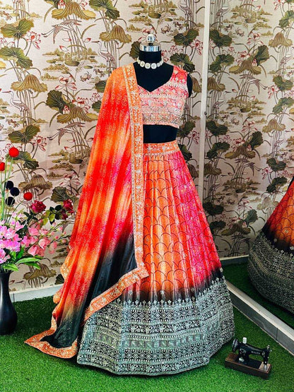 Chinon Silk Vdd 5020 Lehengas  Fancy Trditional Lehengas E