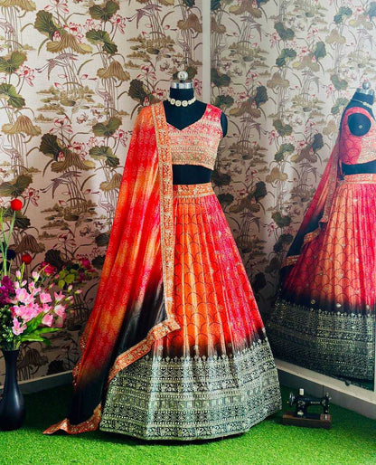 Chinon Silk Vdd 5020 Lehengas  Fancy Trditional Lehengas E