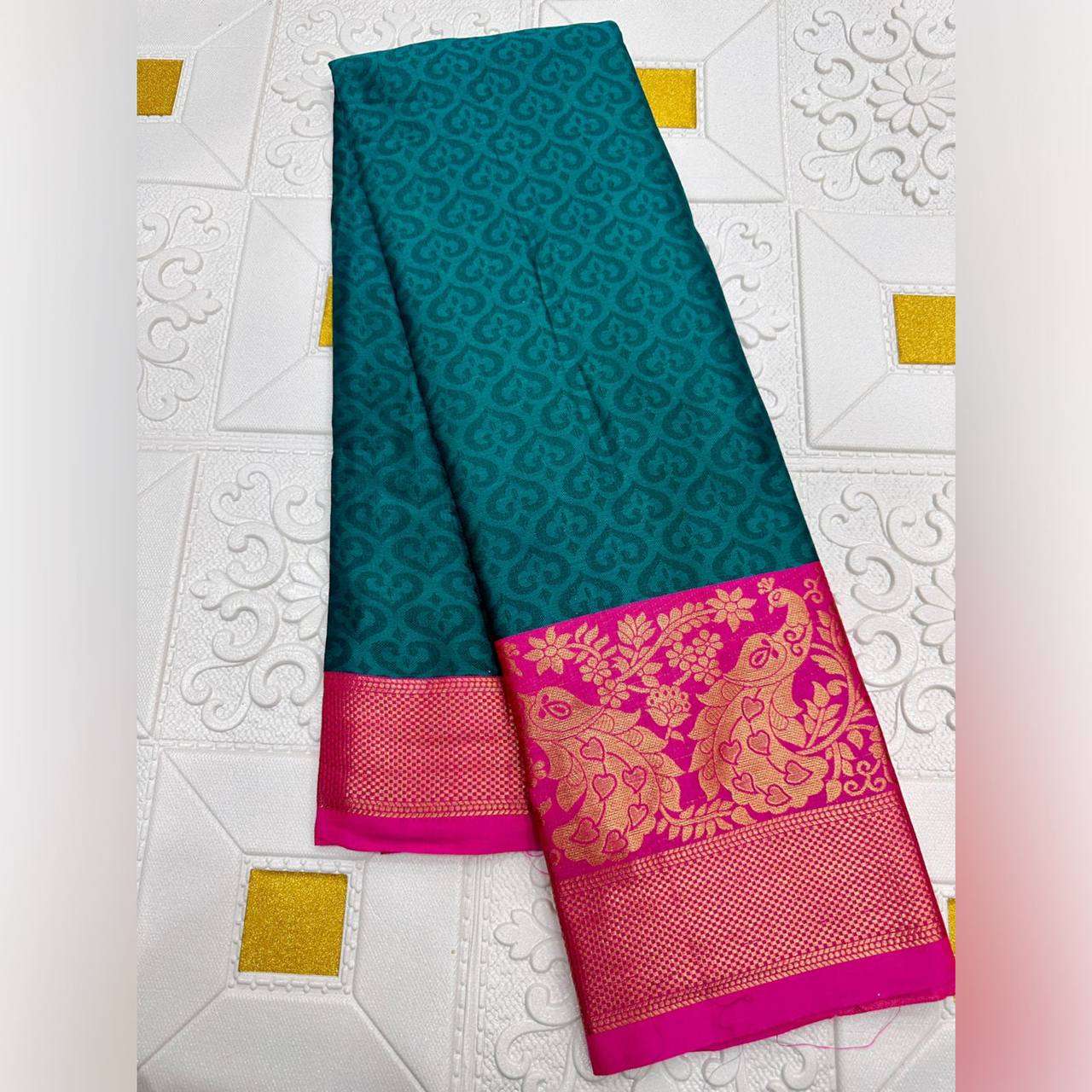 Copper Silk Rin184 Dil-Peacock Silk Sarees  Soft Silk Printed Silk Sarees