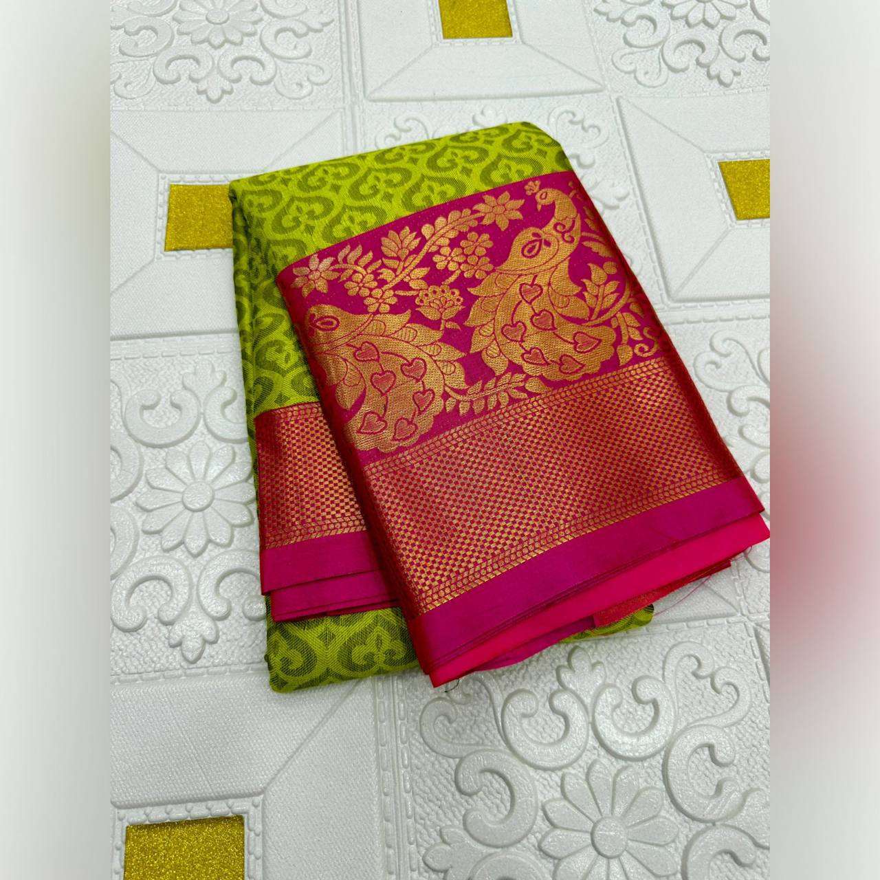 Copper Silk Rin184 Dil-Peacock Silk Sarees  Soft Silk Printed Silk Sarees