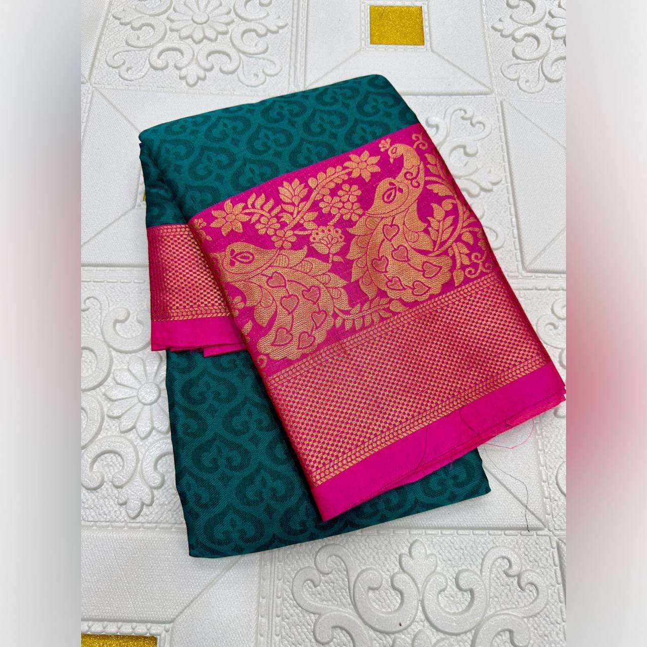 Copper Silk Rin184 Dil-Peacock Silk Sarees  Soft Silk Printed Silk Sarees