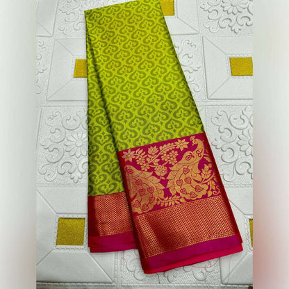 Copper Silk Rin184 Dil-Peacock Silk Sarees  Soft Silk Printed Silk Sarees