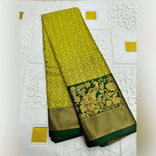 Copper Silk Rin184 Dil-Peacock Silk Sarees  Soft Silk Printed Silk Sarees