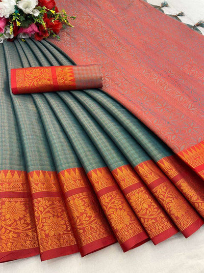 Copper Silk Rvr Khangulab Silk Sarees  South Indian Soft Silk Traditional Sarees