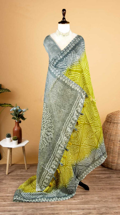 Cotton Kesh101 Ant51 Sarees  Cotton Linen Printed Ladies Sarees