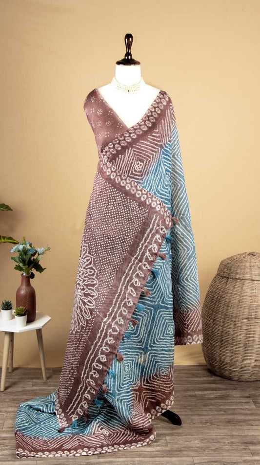 Cotton Ant 43 Sarees  Printed Cotton Linen Ladies Sarees