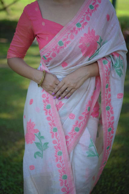 Cotton Ant 56 Sarees  Printed Cotton Linen Ladies Sarees