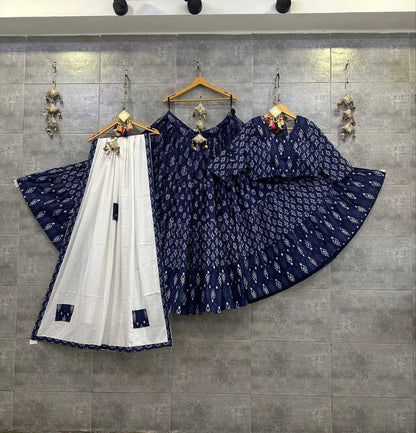 Cotton Cambric Kesh179 Ahb40 Lehengas  Traditional Printed Lehengas